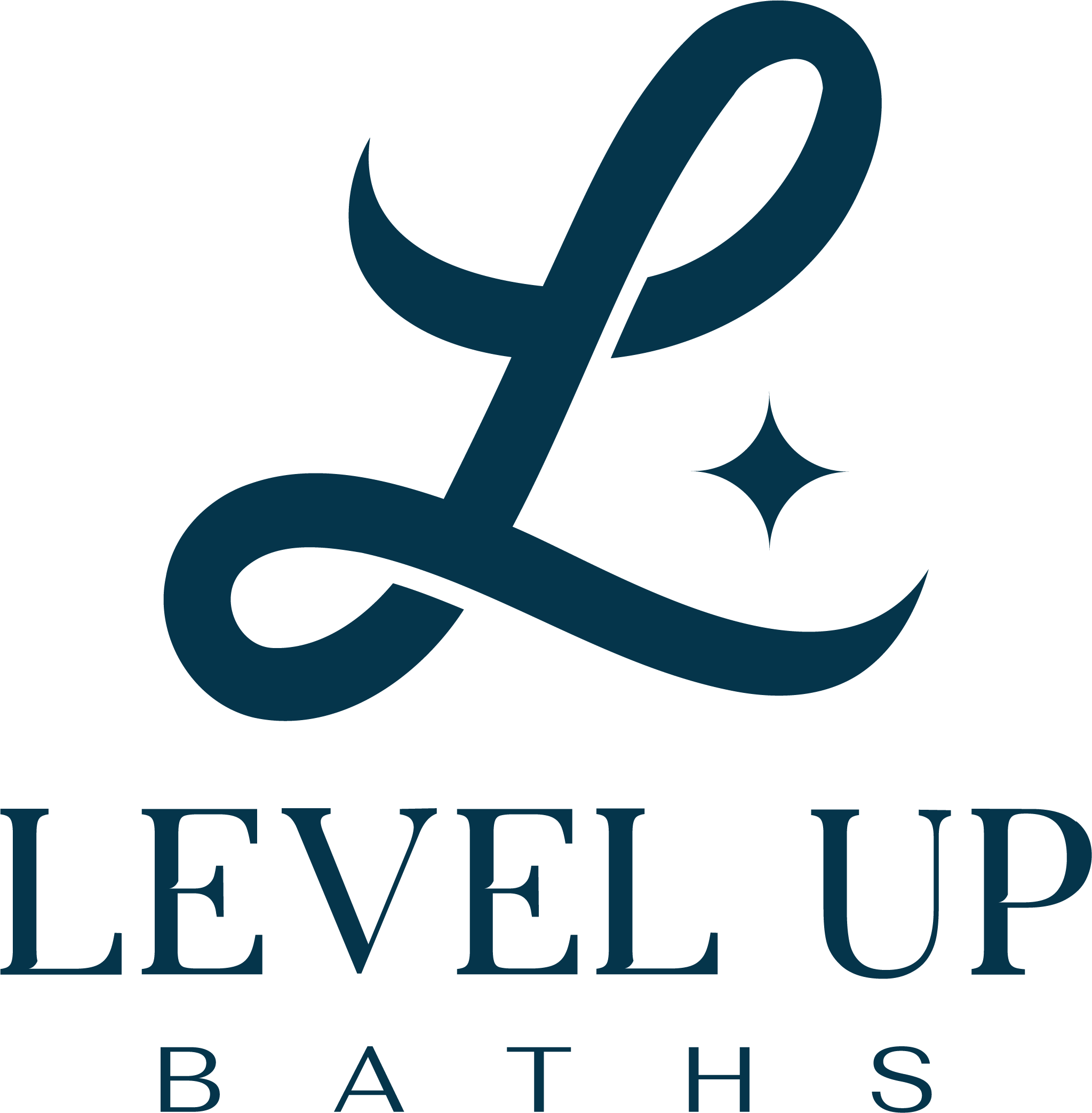 Level up baths logo